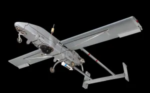 Gulf War Prints: Pioneer RQ-2A UAV, 1985. Creator: Pioneer UAV Inc