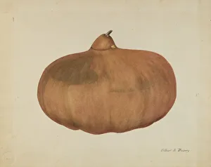 Elbert S Gallery: Pioneer Salt Gourd, 1935 / 1942. Creator: Elbert S. Mowery