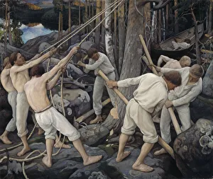 Karelia Prints: Pioneers in Karelia. Artist: Halonen, Pekka (1865-1933)