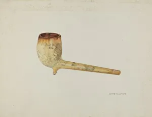 Lemcke Lloyd Charles Prints: Pipe, c. 1937. Creator: Lloyd Charles Lemcke