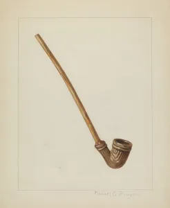 Smoking Pipe Prints: Pipe, c. 1938. Creator: Manuel G. Runyan