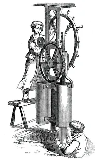 Cogs Prints: Pipe tile machine, 1844. Creator: Unknown