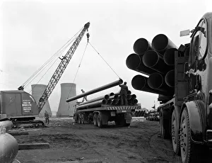 Pipe wrapping to prevent corrosion on steel pipes, Old Denaby, South Yorkshire, 1961