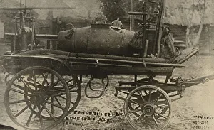 Firefighting Prints: Pipeline barrel stroke, early 20th century. Creator: Unknown