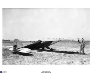Trainer Aircraft Prints: Piper J-3L50 Cub, USA, April 16, 1942. Creator: Unknown