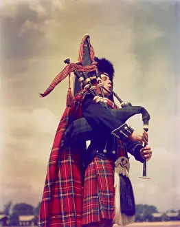 Check Prints: Piper, Scotland, c1955. Creator: Arthur Charles Kirby Ware