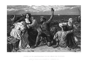 W Ridgway Collection: Pirates of the Mediterranean Playing at Dice for Prisoners. c1869. Artist: W Ridgway