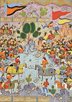 Epic Of Kings Prints: Piruz advises Nushzad not to rebel against Anushirvan (image 1 of 5)