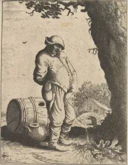 Adriaen Van Ostade Collection: The Pissing Man, 1610-85. Creator: Adriaen van Ostade