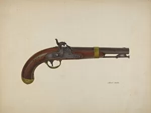 Images Dated 22nd October 2021: Pistol, c. 1941. Creator: Albert Rudin