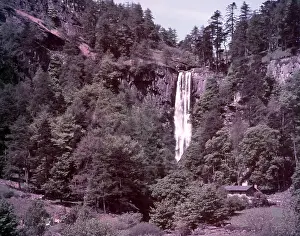 Cliffs Prints: Pistyll Rhaeadr Waterfall, Wales, c1955. Creator: Arthur Charles Kirby Ware