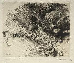 Auguste Louis Lepère Gallery: The Pit, 1911. Creator: Auguste Louis Lepere (French, 1849-1918)