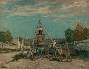 Arthur Sisley Prints: Pit sawyers, 1876. Creator: Alfred Sisley