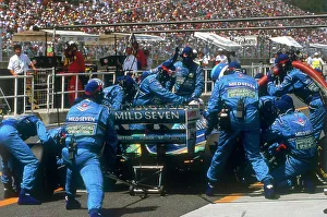 Pits Prints: Pit stop for Michael Schumacher's Benetton-Ford, 1994