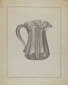 Glasswork Prints: Pitcher, 1936. Creator: Marcus Moran