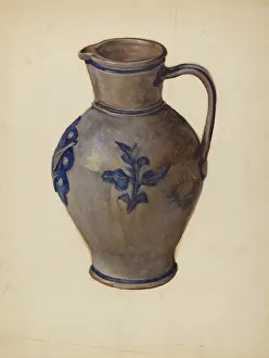 Oil Paint Prints: Pitcher, 1937. Creator: C.W. Perky