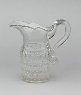 Pressed Glass Collection: Pitcher, c. 1850 / 70. Creator: Unknown