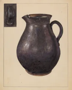 Lowry Mina Prints: Pitcher, c. 1936. Creator: Mina Lowry
