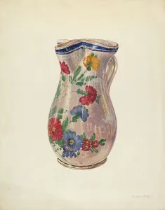 Glazed Pottery Prints: Pitcher, c. 1938. Creator: Alfred Walbeck