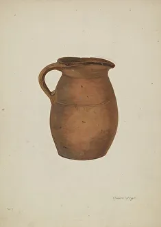 Edward Unger Prints: Pitcher, c. 1938. Creator: Edward Unger