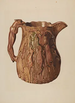 Slaughterhouse Prints: Pitcher, c. 1938. Creator: J. Howard Iams
