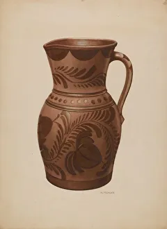 Henry Moran Gallery: Pitcher, c. 1941. Creator: Henry Moran