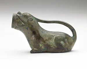 Otter Prints: Pitcher in the form of an animal, Han dynasty, 206 BCE-220 CE. Creator: Unknown