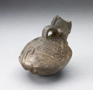 Pitcher in the Form of an Open Mouthed Animal with Geometric Incising on Back, A. D