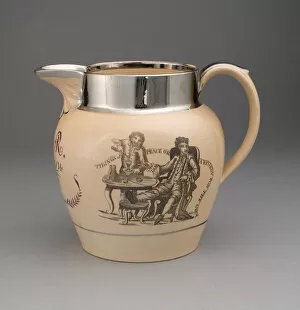 Pitcher, Staffordshire, 1814. Creator: Staffordshire Potteries