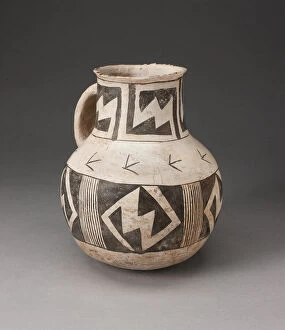 Arizona Collection: Pitcher with Stepped-Interlocking Motifs and Vertical Hatching, A.D. 950 / 1400