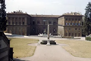 Pitti Palace and the Boboli Gardens in August, Florence, Italy, c20th century