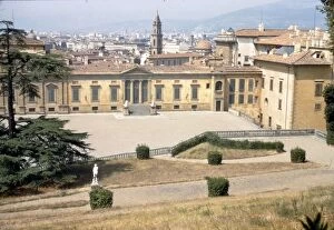 Pitti Palace and the Boboli Gardens in August, Florence, Italy, c20th century