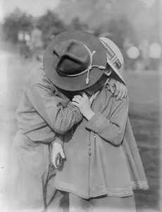 Us Army Prints: Pittsburgh soldier's good - by, between c1915 and c1920. Creator: Bain News Service