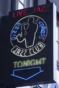 Pizza Express Prints: Pizza Express Jazz, Dean Street, London, W1, England. Creator: Ethel Davies; Davies, Ethel