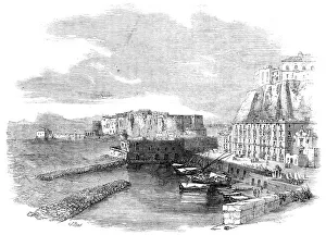Seafront Prints: Pizzofalcone and Castello dell'Uovo, at Naples, 1857. Creator: Unknown