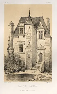 Lith De Godard A Paris Prints: Pl. 15, Manoir De Chastenay (Sarthe), 1860. Creator: Victor Petit (French, 1817-1874)