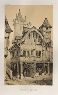 Lith De Godard A Paris Prints: Pl. 27, Maison A Peronne (Somme)