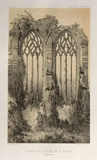 Pl. 38, Ruines De LEglise De St. Aubert (Haute-Marne), 1860. Creator: Victor Petit (French