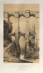 Pl. 50, Pont De Civita-Castellana (Etats Romains), 1860. Creator: Victor Petit (French