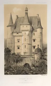 Lith De Godard A Paris Prints: Pl. 52, Chateau De Fay (Maine), 1860. Creator: Victor Petit (French, 1817-1874)