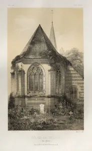 Lith De Godard A Paris Prints: Pl. 56, Eglise Du Tilleul (Seine inferieure), 1860. Creator: Victor Petit (French