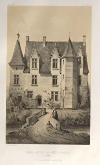 Lith De Godard A Paris Prints: Pl. 57, Chateau De La Poissonniere (Sarthe), 1860. Creator: Victor Petit (French