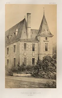 Lith De Godard A Paris Prints: Pl. 59, Chateau De Baclair (Seine inferieure), 1860. Creator: Victor Petit (French