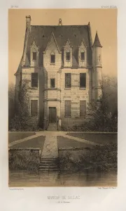 Lith De Godard A Paris Prints: Pl. 73, Manoir De Sillac (Lot et Garonne), 1860. Creator: Victor Petit (French, 1817-1874)