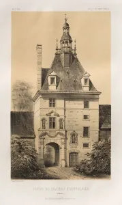 Pl. 85, Porte du Chateau dOutrelaise (Calvados), 1860. Creator: Victor Petit (French