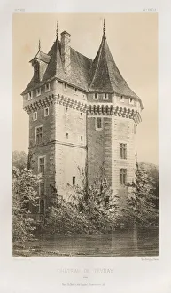 Lith De Godard A Paris Prints: Pl. 91, Chateau de Tevray (Eure), 1860. Creator: Victor Petit (French, 1817-1874)