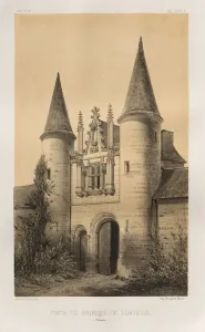 Pl. 96, Porte du Prieure de Torteval (Calvados), 1860. Creator: Victor Petit (French