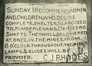Placard Collection: Placard Erected by Mr. Rhodes, 1900. Creator: Hancox
