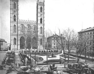 Biggest Gallery: Place d Armes, Montreal, Canada, c1900. Creator: Unknown