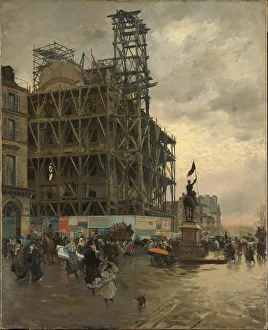 Giuseppe 1846 1884 Prints: Place des Pyramides, 1875. Creator: De Nittis, Giuseppe (1846-1884)